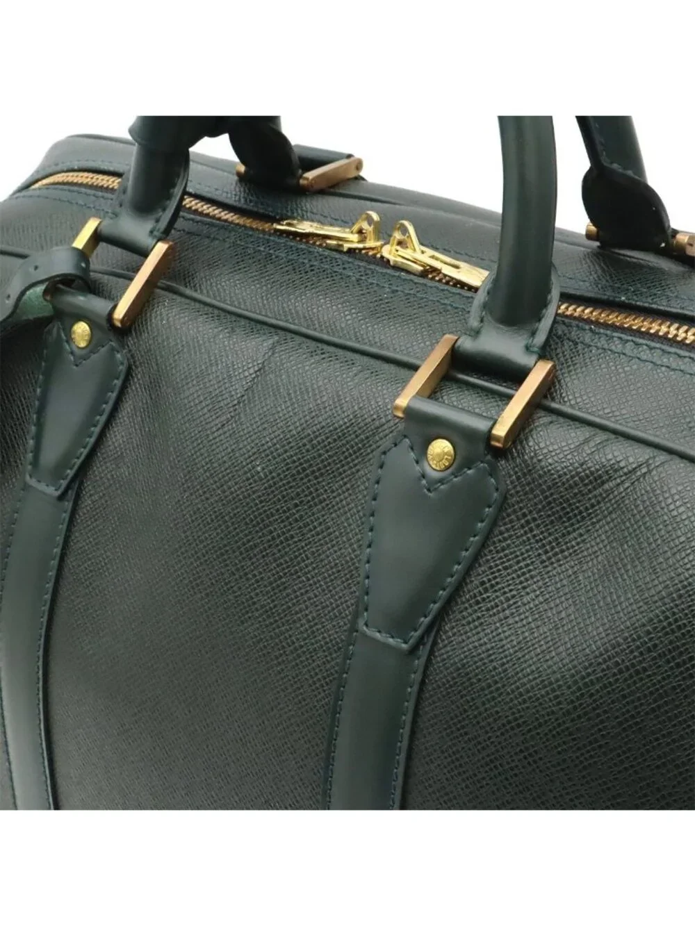 Louis Vuitton Taiga Kendal PM Boston Bag Purse 2-Way Epi Sea Green